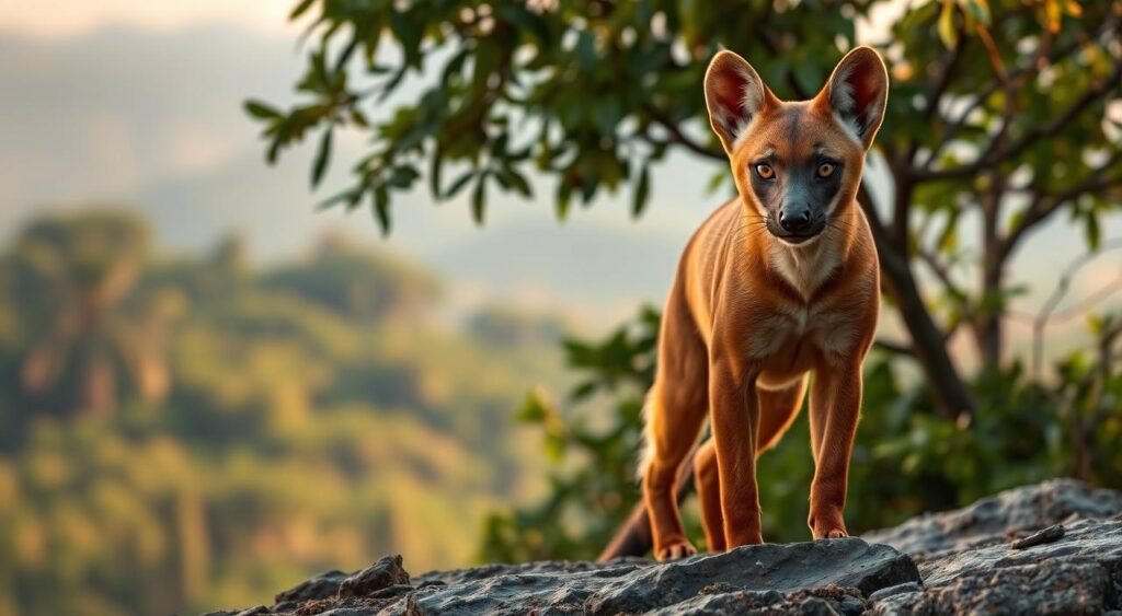 Ameaças à fossa Madagascar animal