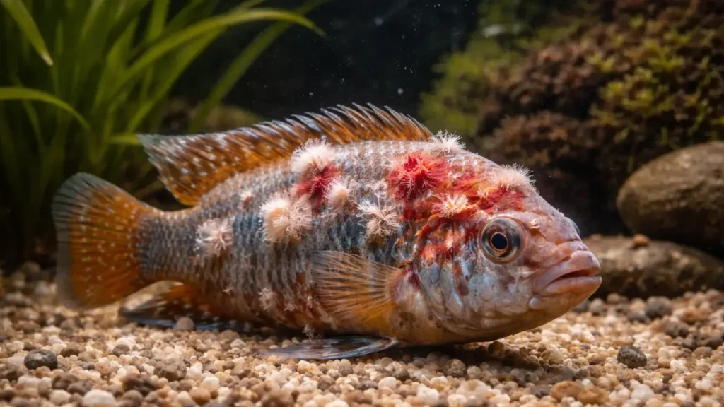 peixe com Infecções Bacterianas e Fúngicas