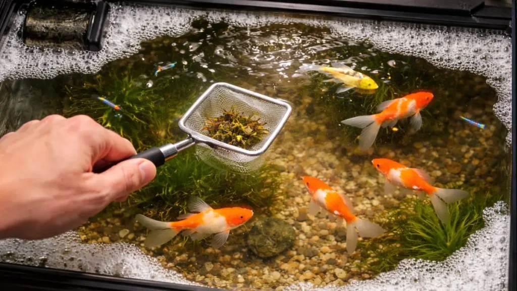 Espuma na Superfície do Aquário É Normal? Causas, Riscos e Como Resolver 2 Ninho de Bolhas de peixe